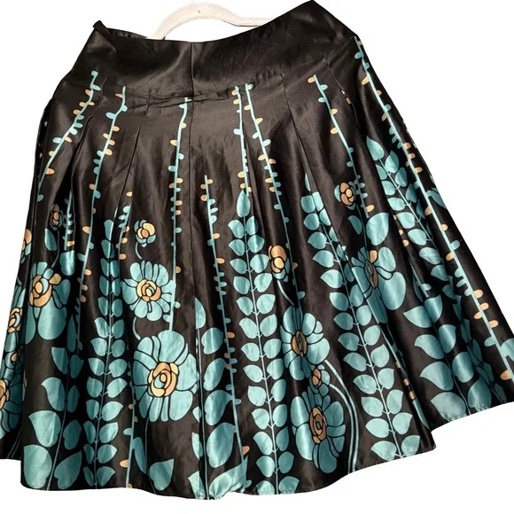 🧚🏻♀️ Mossimo teal and black a-line skirt size 4 - Picture 1 of 6